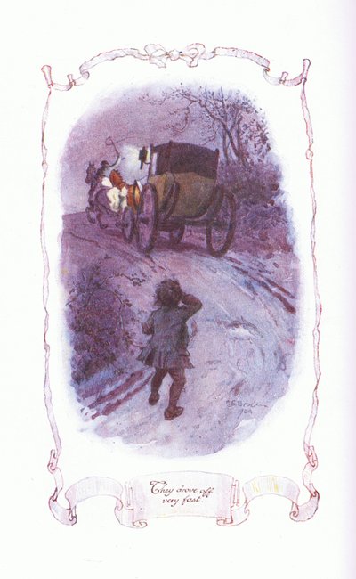 Partirono molto velocemente, da Il Vicario di Wakefield pubblicato da J M Dent & Son Ltd, anni 1920 da Charles Edmund Brock